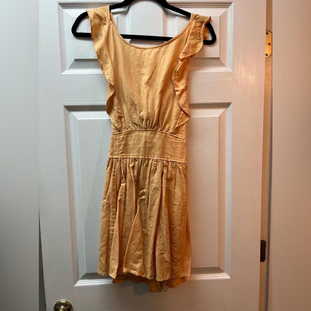Free People Yellow Mini Dress
